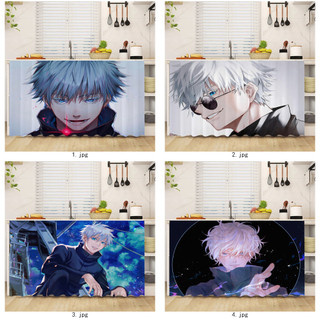 Jujutsu Kaisen Gojo Satoru Rèm tủ Polyester in một mặt, Họa tiết nhân vật Anime, Làm đẹp không gian nội thất (không cần thanh)