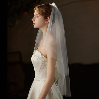 Nơ Trắng Cô Dâu Tulle Veil 85cm - Phụ Kiện Đám Cưới Cho nữ