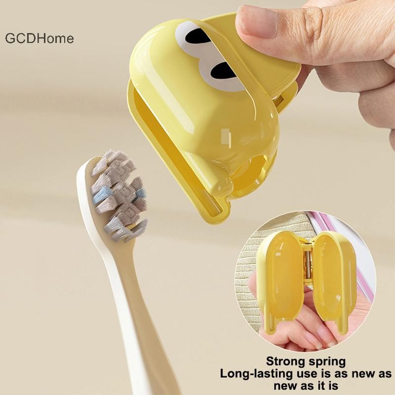 GCDHome Bàn chải đánh răng di động Kẹp nhựa chống bụi Mũ bảo vệ chống vi trùng cho du lịch Đi bộ đường dài Cắm trại Phòng tắm HOT