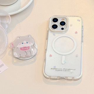 Ốp Lưng Điện Thoại iPhone 11 12 13 14 15 16 Pro Max Silicon Trong Suốt Chống Rơi Phim Hoạt Hình Hàn Quốc Puppy