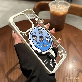 Ốp điện thoại từ tính hoạt hình dễ thương sáng tạo Doraemon cho iPhone 15 Pro 16 Plus 13 Pro Max 12 14 Pro Max 11 Pro 16 15 14 12 Pro Max 13, chống sốc