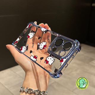 Vỏ Mèo Dễ Thương Cho OPPO A5X A5 A3 Pro A3X A80 A60 A40 A76 A36 A78 A58 A58X A97 A96 A95 A94 A9 2020 5G 4G Vỏ Mạ Sang Trọng Hoạt Hình Kitty Vỏ Điện Thoại Mềm Chống Sốc