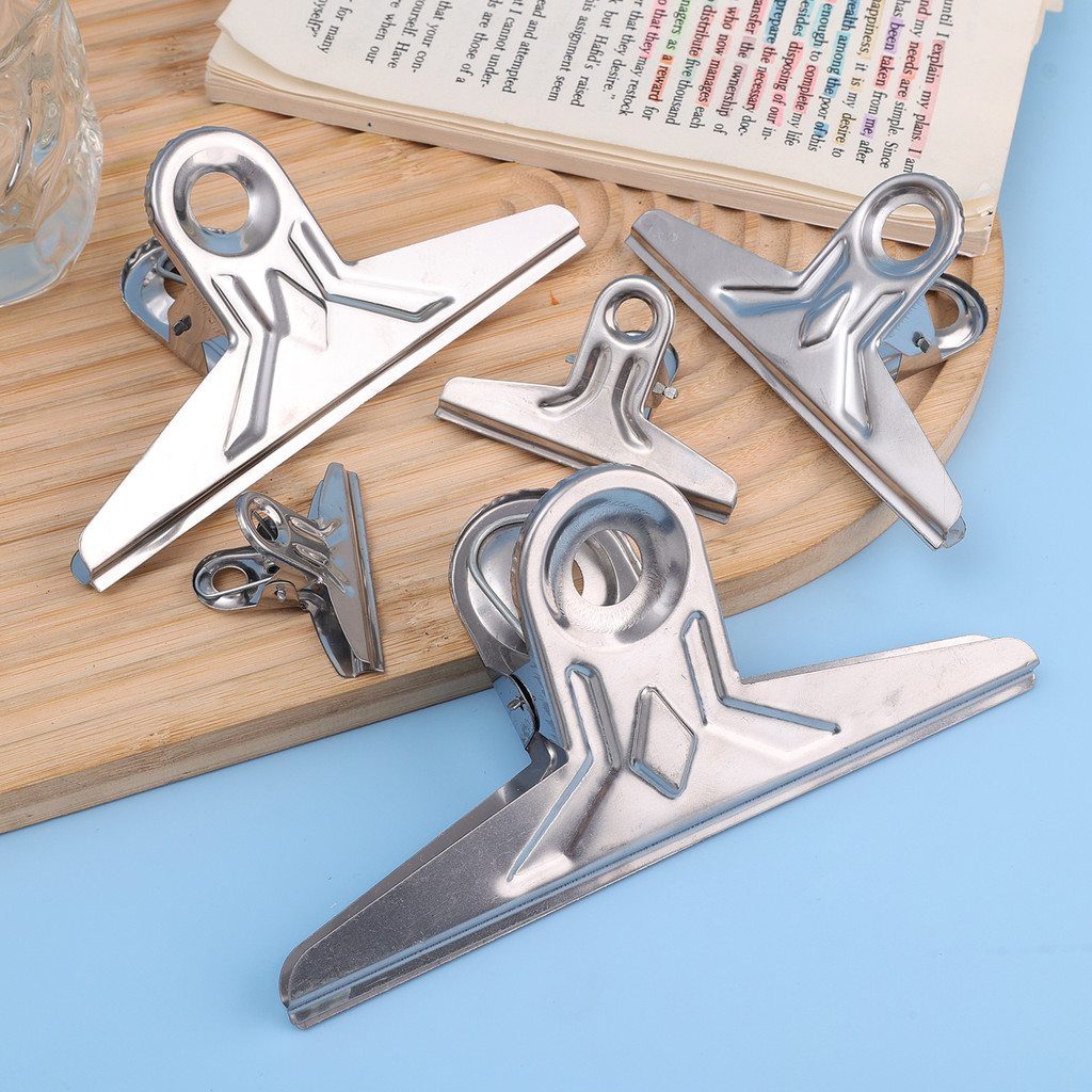 [H & L] Dụng cụ sắp xếp tài liệu bằng thép không gỉ có kết thúc không độc hại, hoạt động một tay cho văn phòng / học tập / gia đình, Kẹp giấy kim loại bền