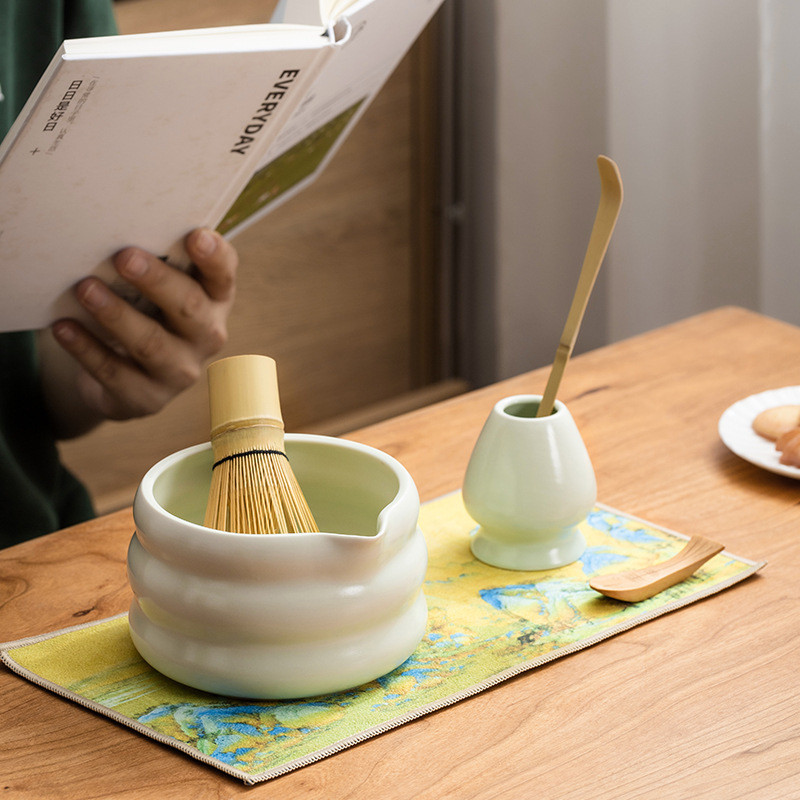 Bộ trà Matcha Bộ 7 món đánh trà Nhật Bản Bát Matcha Trà Whisky Hộp quà tặng Bộ máy xay sinh tố Matcha trong nhà Cửa hàng đồ uống Phụ kiện dụng cụ làm trà
