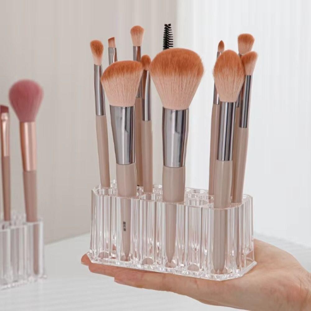 Giá đỡ cọ trang điểm FAVORITEGOODS, Hộp đựng cọ trang điểm bền Acrylic, Hộp đựng bút mỹ phẩm 26 lỗ trong suốt Sử dụng tại nhà