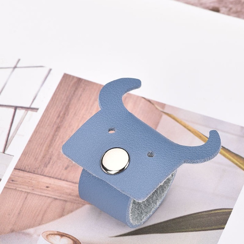 VIC Kẹp Cáp Đa Năng Da PU Tổ Chức Điện Thoại Dữ Liệu Cáp Lưu Trữ Kẹp Di Động Có Dây Tai Nghe Quanh Co C