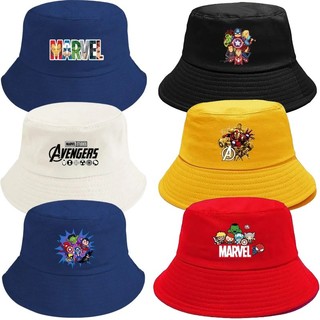 Marvel Bucket Hat Iron Man Mũ Trẻ Em Mùa Hè Mặc Hoạt Hình Mũ Câu Cá Du Lịch Đi Biển Mũ Chống Nắng
