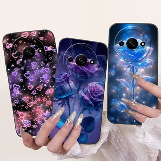 Vỏ Mới Cho Xiaomi Redmi A3 4G Ốp Lưng Hoa Hồng Thời Trang Silicon Mềm Chống Sốc Cho Xiaomi Poco C61 RedmiA3 A3x Ốp Lưng