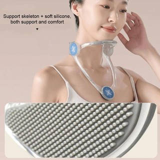 Nẹp cổ YSANH, Dụng cụ chỉnh sửa tư thế giảm cột sống cổ tử cung có thể điều chỉnh, Hiệu chỉnh cổ di động có thể gập lại bằng nhựa TPU cổ tử cung Văn phòng và gia đình