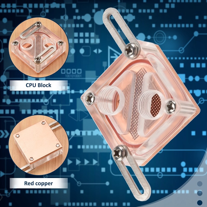 Chipset Nước Máy Tính Làm Mát Nước Acrylic Trong Suốt Chung Northbridge Khối Cho Máy Tính Khối CPU