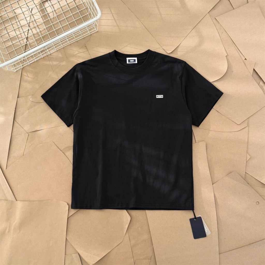 KITH Đổ Xô logo Mỹ Áo Thun Tay Ngắn Cotton Nguyên Chất Mùa Hè Rời Nam Nữ Thường Ngày Phù Hợp Với