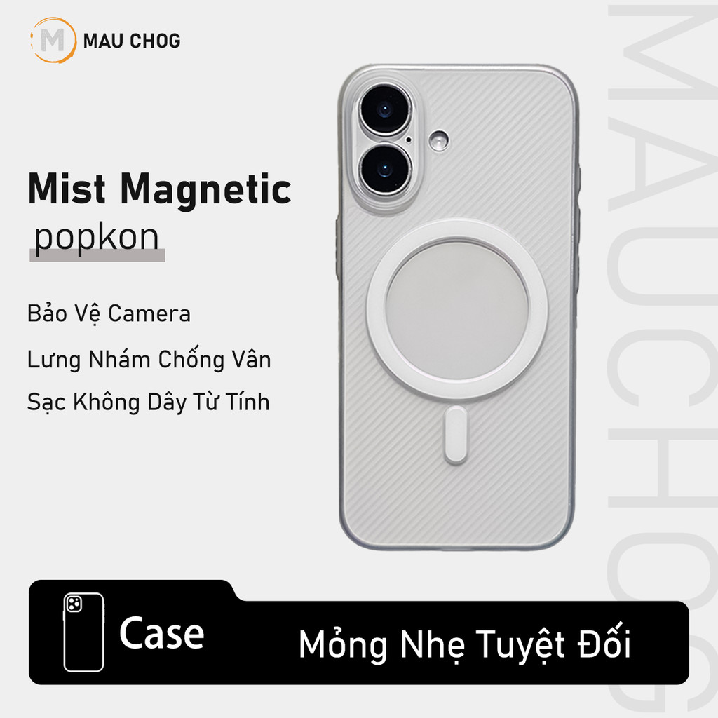Ốp Lưng Siêu Mỏng Hỗ Trợ Sạc Không Dây Chống Trơn Trượt Cho Điện Thoại iPhone 17 Pro Max 16 15 14 13
