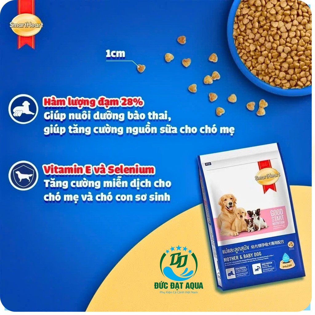 Thức ăn hạt cho chó mẹ và chó con Smartheart Mother & Babydog 1,3kg hàng nhập thái lan 3