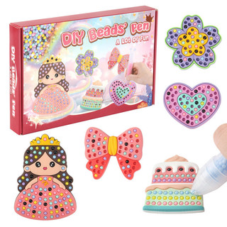 Bộ kit vẽ hạt DIY thủ công xuyên biên giới, nhãn dán sáng tạo nhiều màu sắc, bộ kit vẽ đá quý hạt cho bé gái