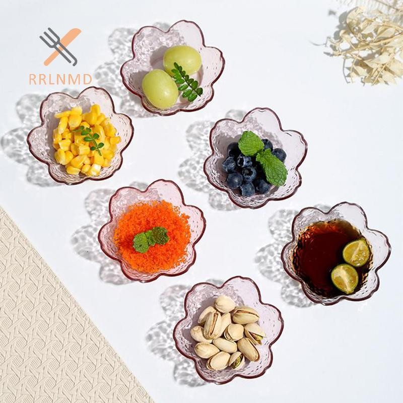 RRLNMD Búa Họa Tiết Hoa Anh Đào Nước Sốt Đĩa Nhựa Nhỏ Gia Vị Món Ăn Bát Nước Sốt Kem Đĩa Ăn Nhỏ MỚI