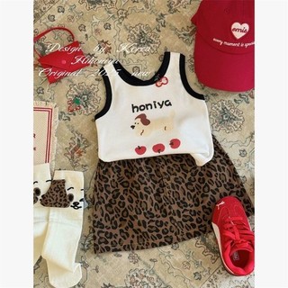 Áo vest mùa hè mới cho bé gái, áo thun in hình động vật dễ thương, áo không tay hoạt hình cho bé gái