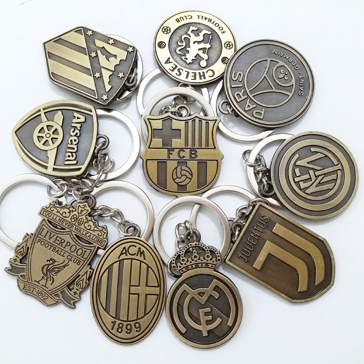 Móc khóa mặt dây chuyền đội bóng Real Madrid Liverpool Juventus AC Milan Arsenal Chelsea Paris Saint-Germain U4GV
