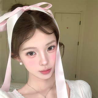Kẹp tóc nơ bướm màu xanh bạc hà phụ kiện tóc ruy băng dài, băng đô ruy băng phong cách công chúa quá khổ