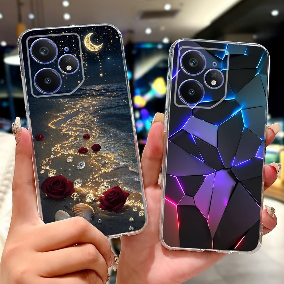 Trong Suốt Cho Realme Neo 7 RMX5060 Dành Cho Realme Neo7 Ốp Lưng Bướm Sang Trọng Tình Yêu Thời Trang Hoa Thoáng Mát Đẹp Trai Sư Tử Sơn