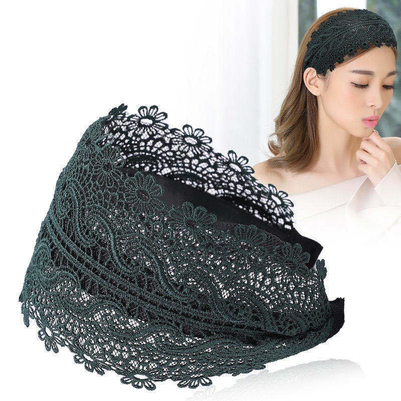 Băng Đô Quấn Tóc Ren Rộng Phong Cách Dân Tộc Với Họa Tiết Hoa Vải Mềm Mại Cho Phụ Kiện Tóc Thời Trang