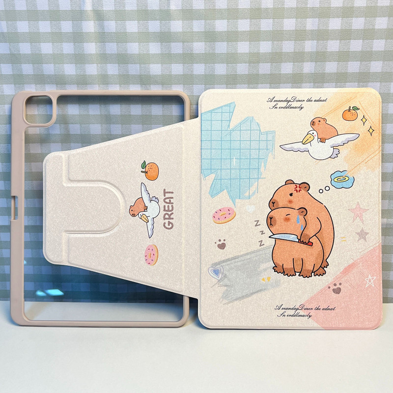 Ốp bảo vệ cho Samsung Galaxy S10ULTRA S7plus / S8plus Tab S6 lite 10.4inch S9plus / s10plus 12.4inch S9 FE + Tab A7 lite Tab A9 Plus Vỏ Acrylic xoay có khe cắm bút