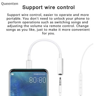 Queenten Loại c Sang 3.5 Mm Aux Adapter Type-c 3.5 Jack Cáp Âm Thanh Cho Điện Thoại Tai Nghe Chuyển Đổi QT