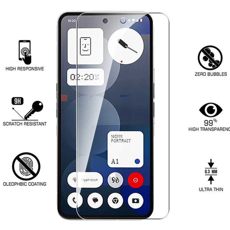 Phim bảo vệ màn hình kính cường lực For Nothing Phone (3a) / (3a) Pro 9H 2.5D