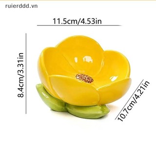 # ruierdd # Trang trí nội thất Khay trang sức bằng gốm hoa Khay trang trí nhẫn Hộp đựng bát chìa khóa Trang trí nội thất Phụ kiện bàn làm việc văn phòng có hình dạng.