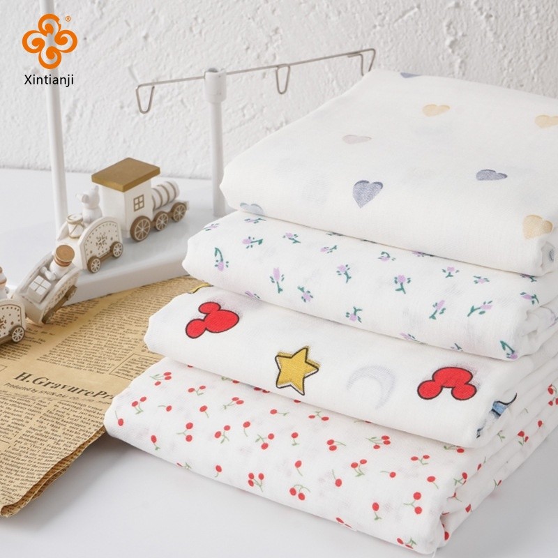 Vải Hoạt Hình In Hoa Cho Bé - Khăn Gạc & Bộ Đồ Ngủ YHW300350