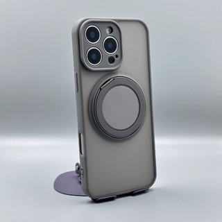 Matte Finish Từ tính iPhone 16 Pro Max mờ Case cho iPhone 15 14 13 12 11 Pro Max 14Plus 15Plus 16Plus với giá đỡ xoay 360 tích hợp