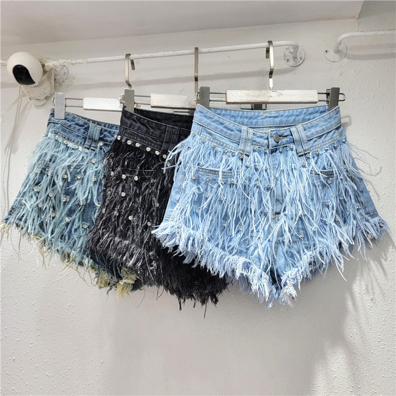 Ánh Sáng Sang Trọng Phong Cách Mới Công Nghiệp Nặng Đính Kim Cương Đà điểu Len Thiết Kế Mỏng Hơn Nhìn Tua Rua Thời Trang Tất Cả