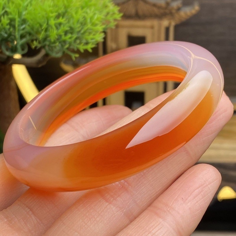 Vòng tay mã não đỏ xinh tự nhiên Vòng tay Chalcedony