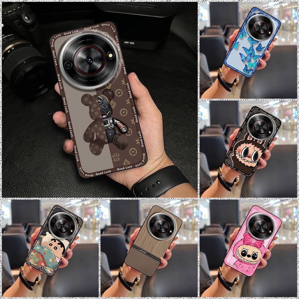 Ốp Điện Thoại Bền Bảo Vệ Cho ZTE Blade A75 5G / Nubia Focus 5G / Bắp 5G Ốp Lưng Hoạt Hình Chống Bụi Chống Va Đập Bọc Toàn Bộ Vỏ Mềm TPU Chống Bụi Bẩn Dễ Thương Silicon Chống Sốc