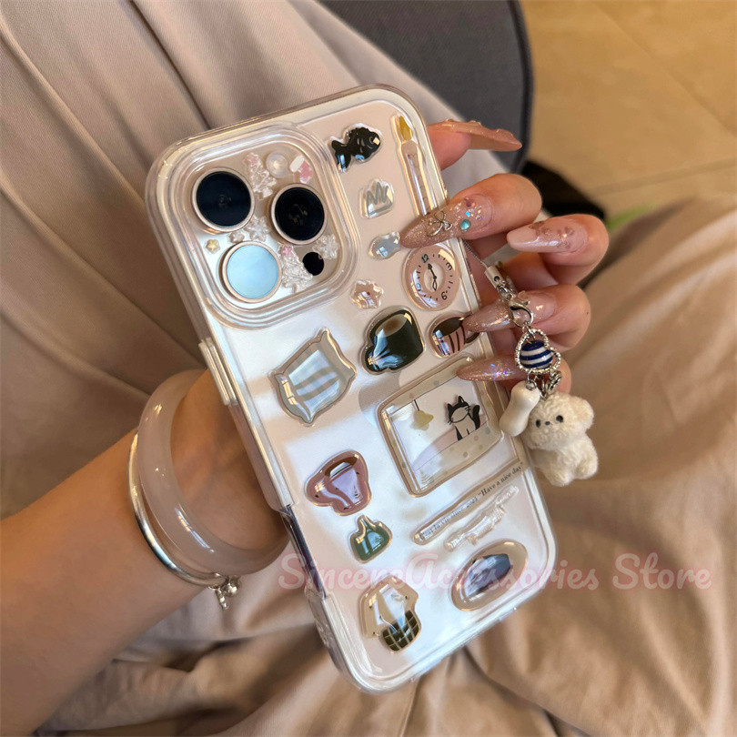 Custodia Per IPhone 15 Pieghevole Cartoon Astronaut Stand Phone - Foto 4