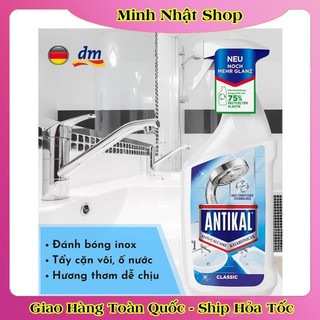 Chai xịt vệ sinh và chống ăn mòn inox Antikal tẩy cặn canxi vòi rửa, vòi sen