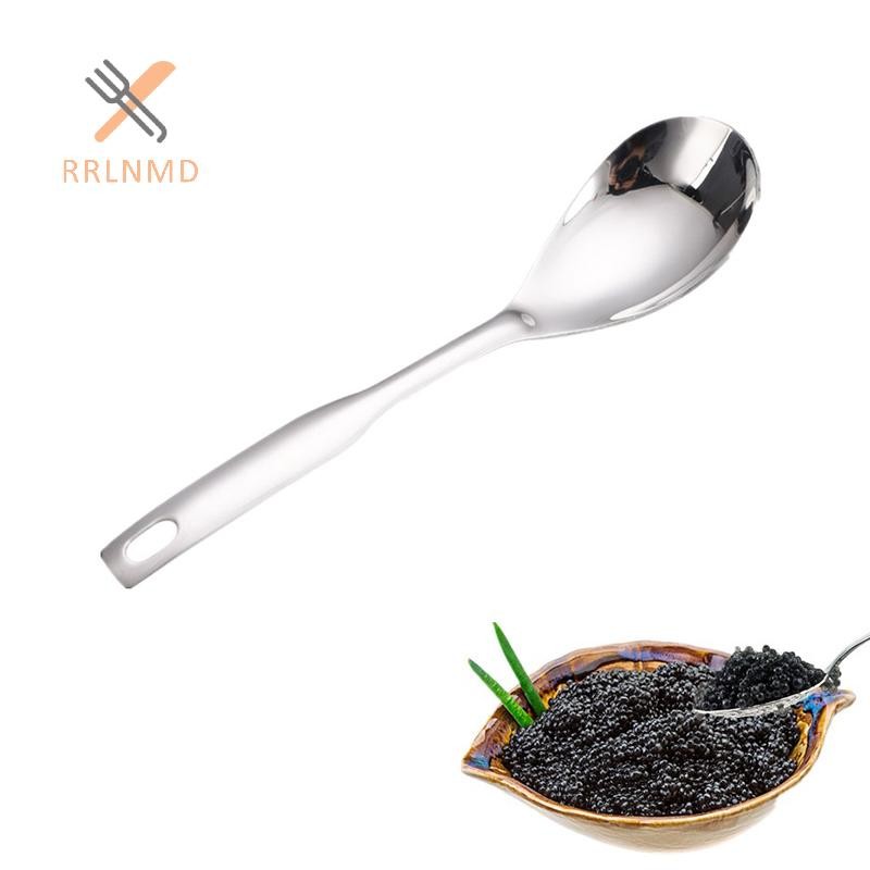 RRLNMD Thìa Nhà Bếp Bằng Thép Không Gỉ Có Lỗ Ẩm Caviar Builder Roe Sauce Lọc Thìa Bền Nhà Bếp Nấu Ăn Tiện Ích MỚI