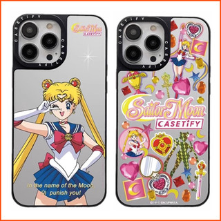 Ốp điện thoại gương hoạt hình dễ thương Sailor Moon cho iPhone 16 15 11 12 13 14 Pro Max X Xr Xs
