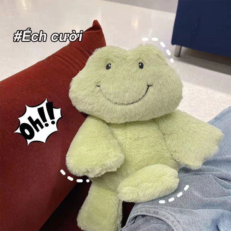 Gấu Bông To  Ếch Cười 35cm Nhồi Bông Cho Bé Phim Hoạt Hình Kẹo Ngọt Thiết Kế Sang Trọng