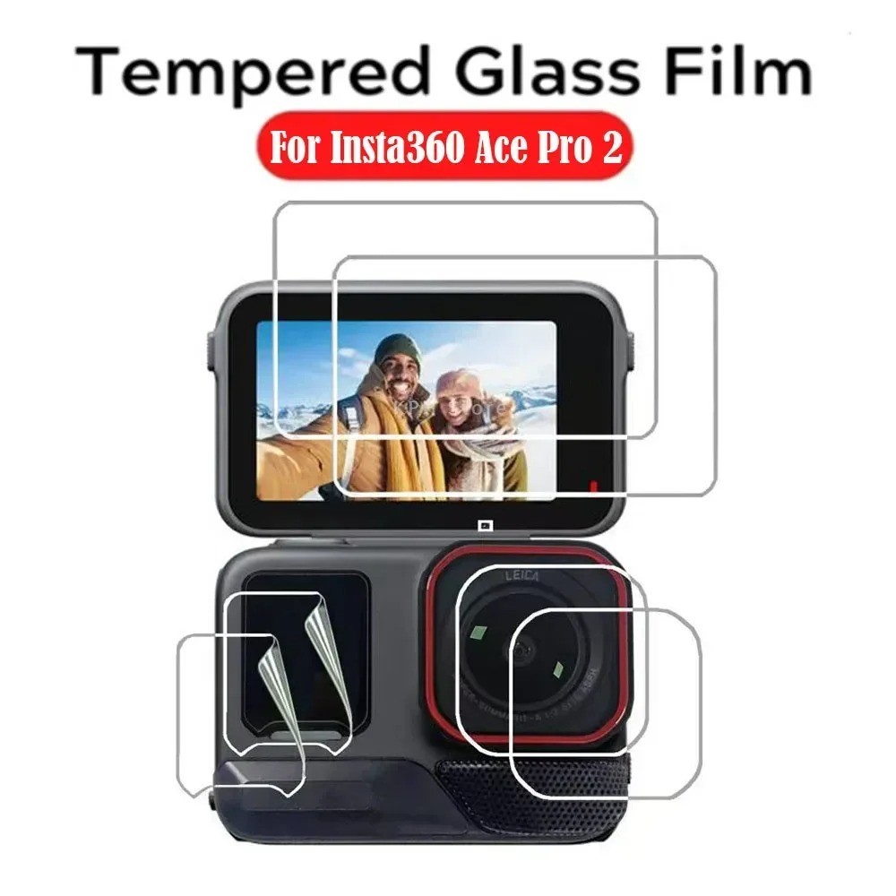Phim mặt trước mềm chống trầy xước siêu mỏng cho Insta 360 Ace Pro 2 - HD Clear Full Cover Kính cường lực bảo vệ mặt sau - Phụ kiện bảo vệ màn hình ống kính