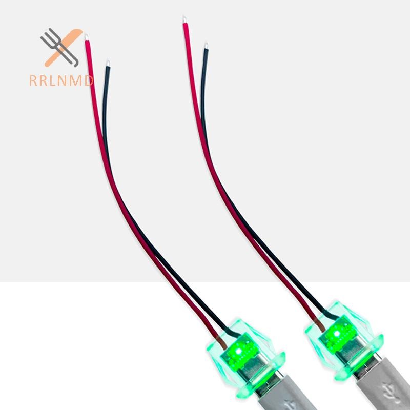 RRLNMD Type-C Ổ cắm nữ nén trực tiếp trong suốt có đèn LED Cổng kết nối cổng sạc MỚI