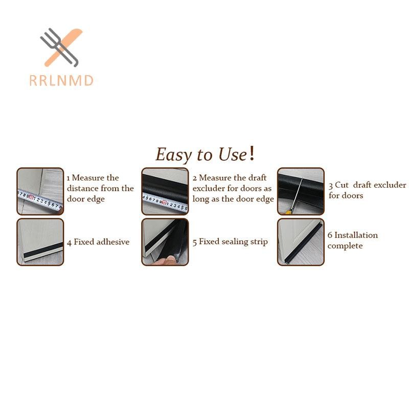 RRLNMD Under Door Draft Stopper Weather Stripper Door Seal - Seal Gap, Giảm tiếng ồn, không khí lạnh, bụi, gió / gió, đuổi côn trùng MỚI