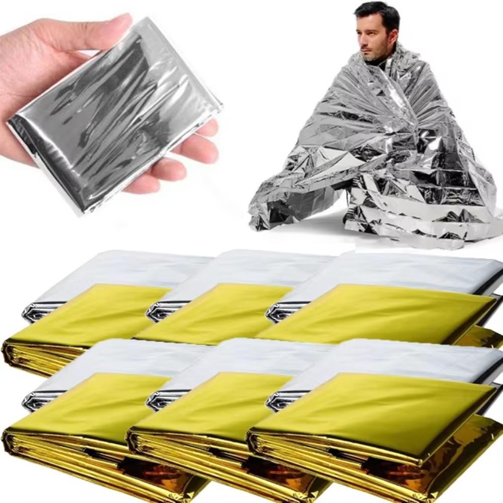 Chăn giữ nhiệt CQCJ - Mylar tái sử dụng, chống gió, lý tưởng cho cắm trại và đi bộ đường dài
