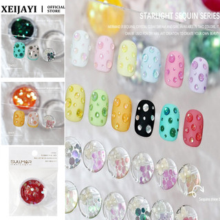 Trang trí móng tay nàng tiên cá, sequin bong bóng, chấm bi, trong suốt, hình tròn, dụng cụ làm móng cho tiệm làm móng