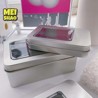 MeiShao Bạc Hộp Sắt Lật Di Động Photocard Hộp Bảo Quản Chống Bụi Kpop Thần Tượng Thẻ Ảnh Tổ Chức Album Hộp Đựng