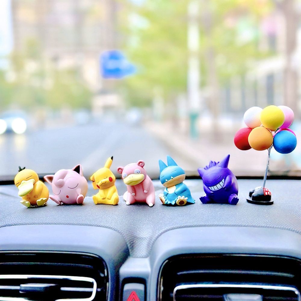 6 Cái / bộ pokemon Pikachu Gengar Jigglypuff Slowpoke Gonbe Psyduck Phiên Bản Ngủ Mô Hình PVC Hành Động Hình Đồ Chơi
