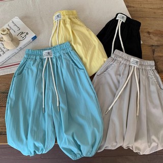 Quần chống muỗi mỏng mùa hè cho trẻ em, phong cách Hàn Quốc, quần thể thao thường ngày cho bé trai và bé gái, quần dài có dây rút cho trẻ em