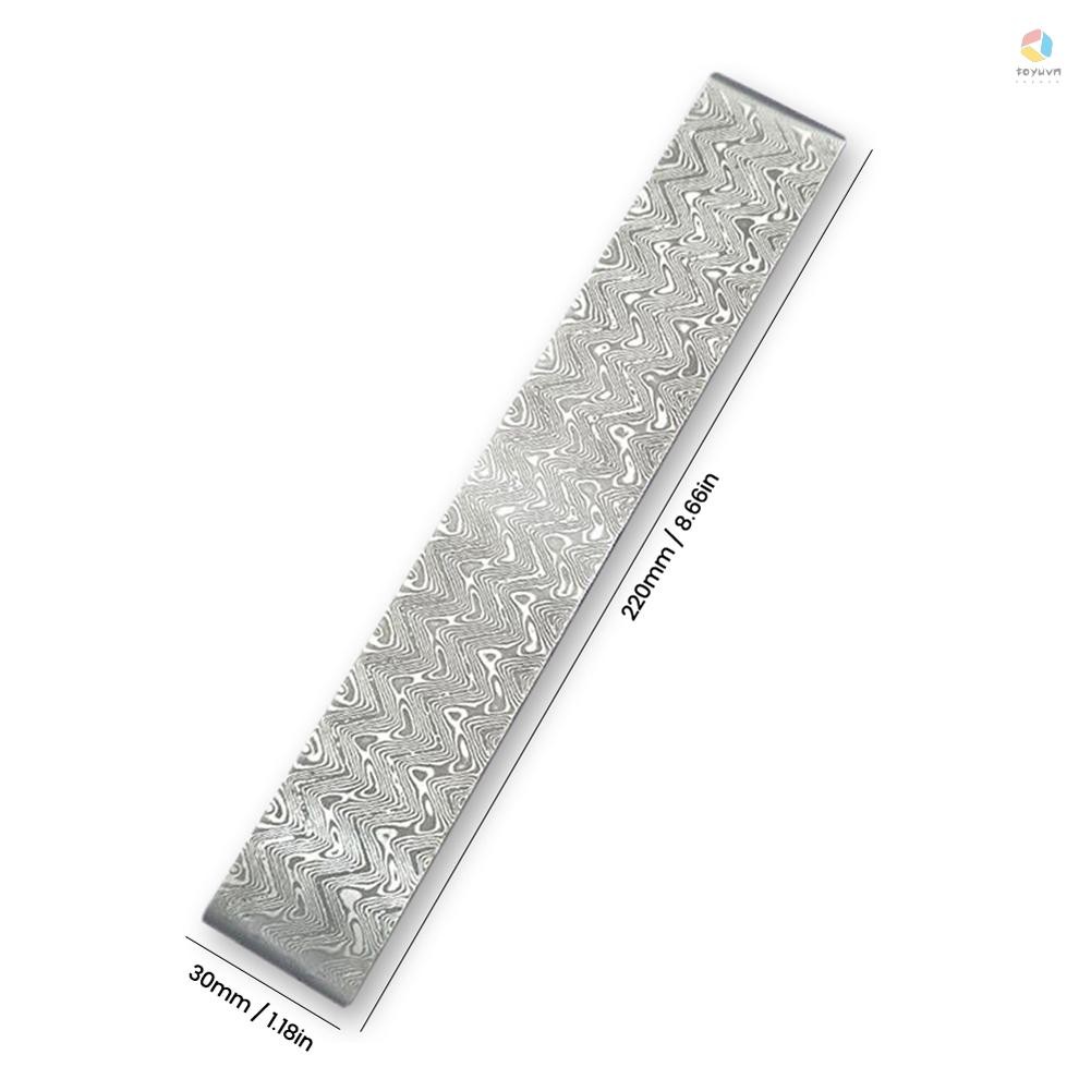 Damascus Thép Phôi Họa Tiết Thép Cắt Phôi Vật Liệu Rèn Làm Mịn Cho Máy Cắt DIY Đa Năng Chất Liệu