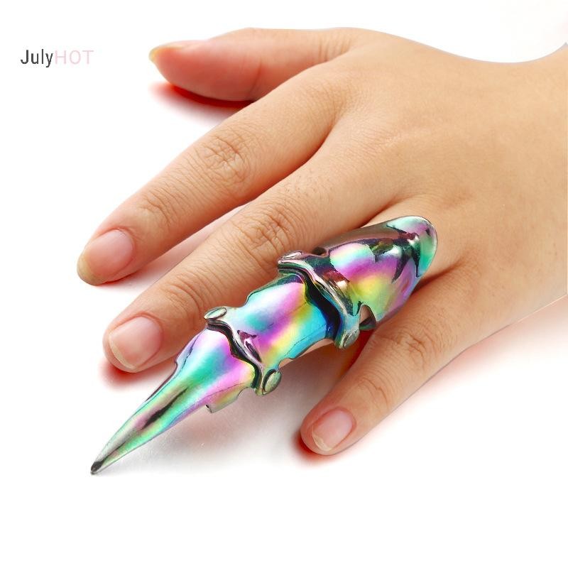 JULYHOT Nhẫn Punk Rồng Kim Loại Giáp Knuckle Khớp Full Ngón Tay Vòng Hoạt Động Gothic Thoáng Mát Mới Thời Trang Trang Sức Quà Tặng Massivedeals