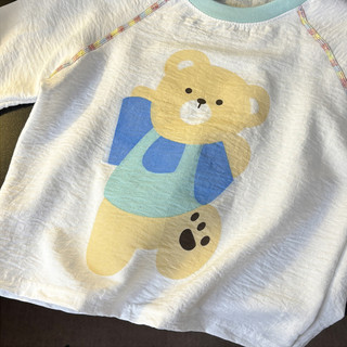 (6m-15Yrs) Bộ Đồ Ngủ Trẻ Em Điều Hòa Quần Áo Hàn Quốc In Hình Hoạt Hình Unisex Trẻ Em Đồ Ngủ