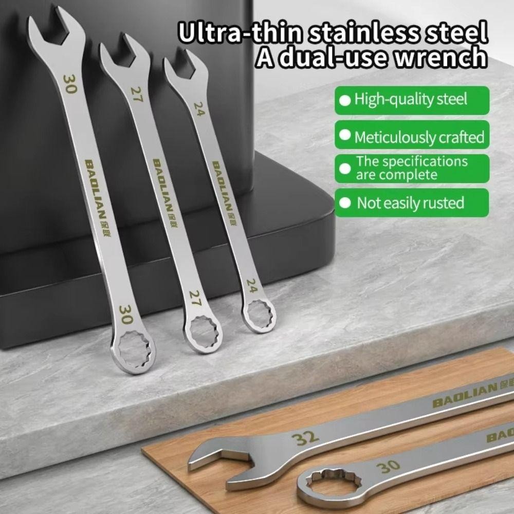 TOPTOOLCX 1 Cái Cờ lê Ratchet, Cờ lê mở siêu mỏng đa chức năng dày 3mm, Cờ lê mở hai đầu 5-32mm Dụng cụ sửa chữa ô tô xe đạp